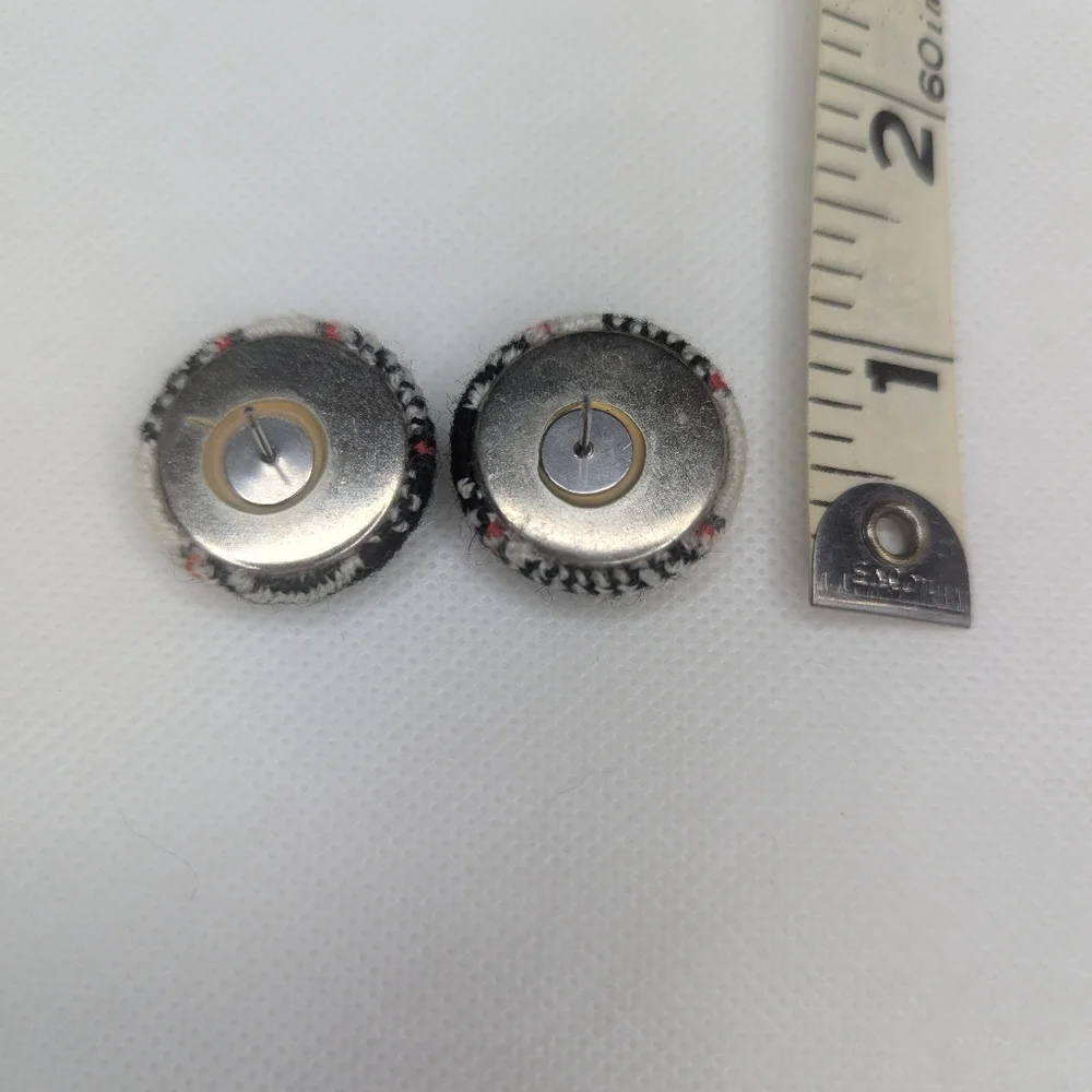 Vintage Plaid Flannel Prep School Earrings - Picture 7 of 7